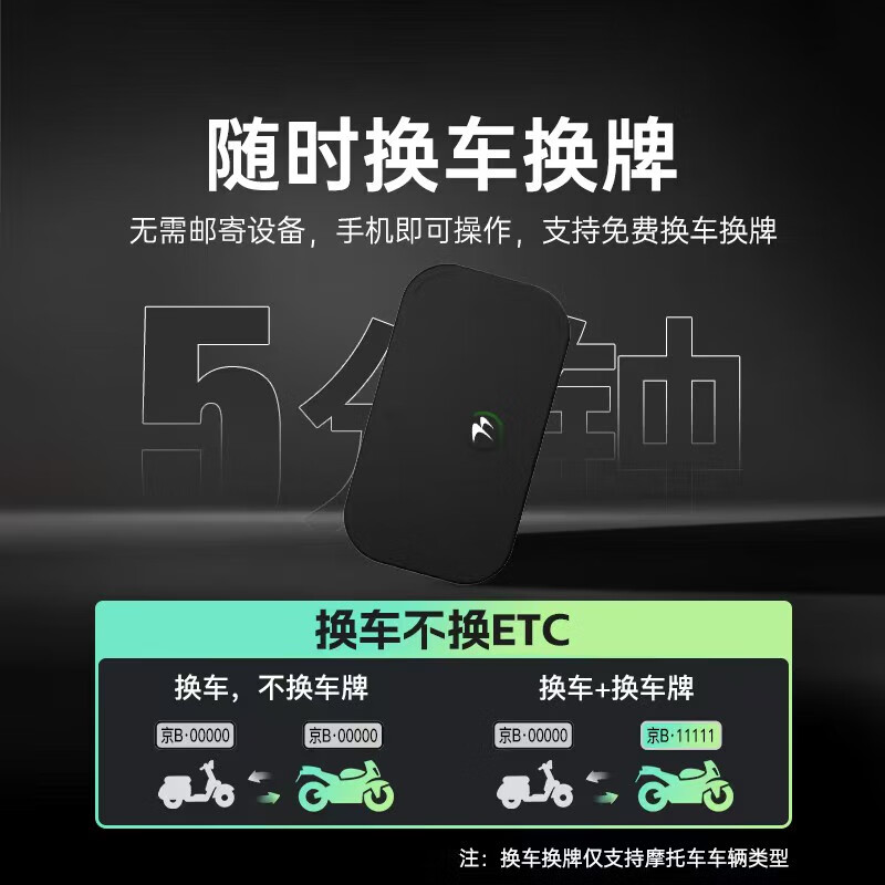 Chuangxing Wanji upgraded smart cardless ETC with switch, small and sensitive, WeChat deduction, national high-speed universal motorcycle ETC