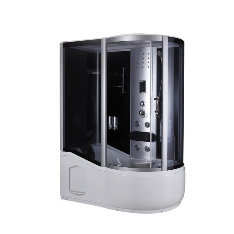 Jomoo shower room overall bathroom curved fan-shaped with bathtub steam integrated enclosed glass shower room home bath room 80*120 photo taken note left and right Contains steam