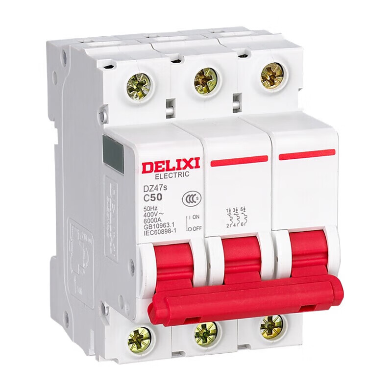 Delixi electrical air switch 3p household industrial 63a single-phase three-phase electric gate switch air circuit breaker DZ47S 63A