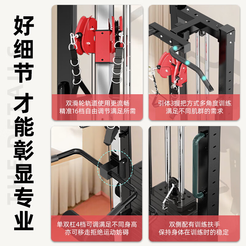 Junxia (JUNXIA) 898 Double Flying Bird Gantry Household Small Strength Fitness Multi-Function Comprehensive Trainer High and Low Pull Rowing