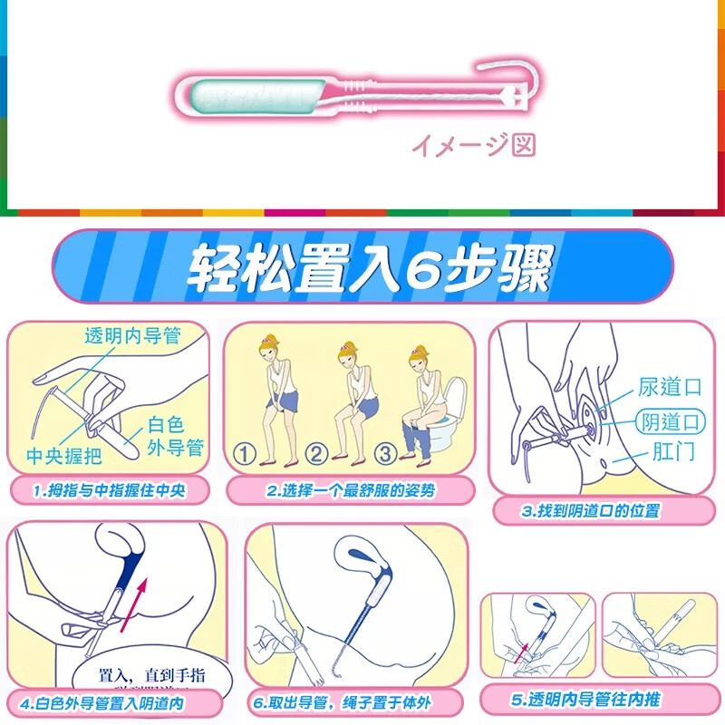 Unicharm Japan Unicharm tampon Sophie sanitary napkin catheter type built-in cotton swab for menstrual period waterproof swimming special purple 7-pack (special quantity for daily and night use)