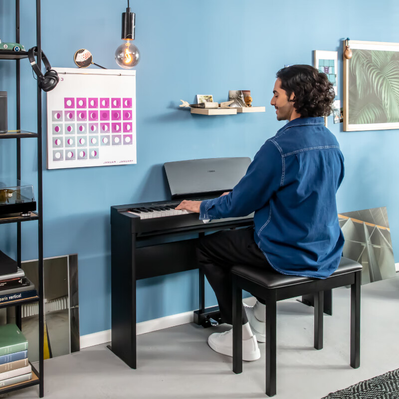 Yamaha (YAMAHA) new P225B electric piano 88-key heavy hammer beginner grade examination portable adult and children wooden frame three-pedal complete gift package