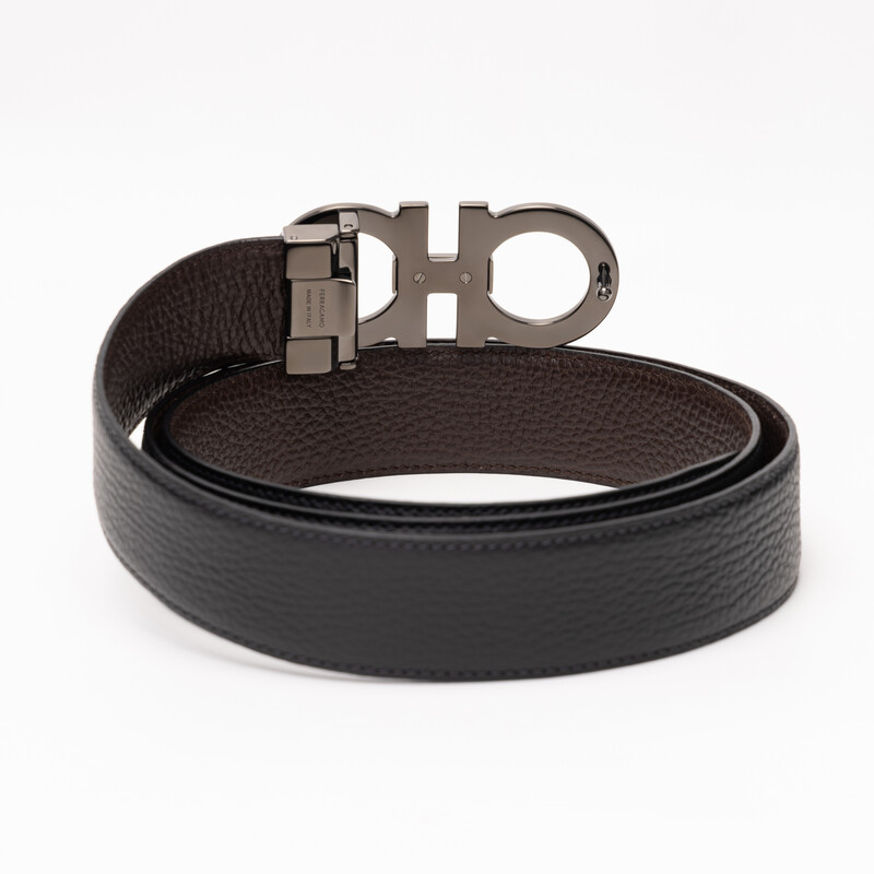 Ferragamo men's belt belt business formal wear 3.5CM wide free-cut double-sided gift for boyfriend Luxury goods 679710 689134
