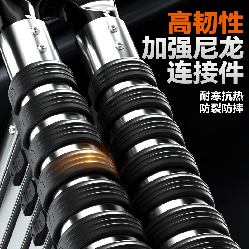 BAFEN Telescopic Ladder Multifunctional Herringbone Ladder Foldable Engineering Thickened Liftable Portable Stainless Steel Home Straight Ladder Multifunctional 2.5=5m Straight Ladder Stainless Steel *1