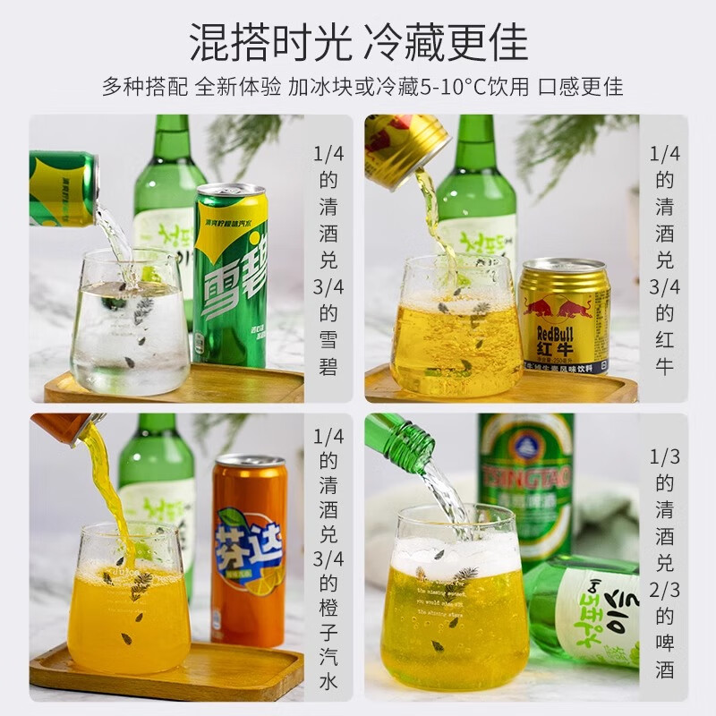 Jinro Soju imported from South Korea, green grape flavored sake, low-alcohol liquor, Korean rice wine liqueur, fruity grapefruit flavor, four flavors mixed pack