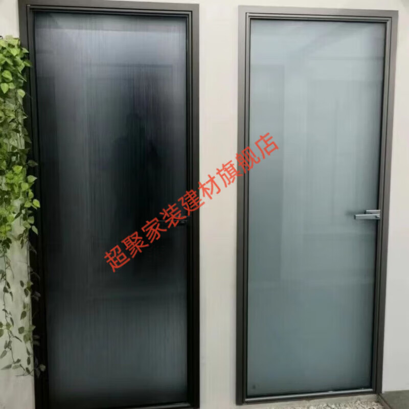 Meikejie Internet celebrity extremely narrow Changhong glass door bathroom kitchen toilet bathroom door single door minimalist glass swing door porcelain magnesium silver gray Internet celebrity extremely narrow 2.0mm wall thickness 1635