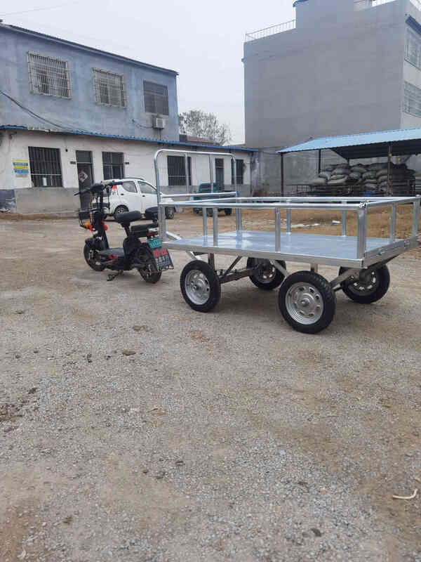 Kezitu Internet celebrity hanging bucket outdoor pulling car electric vehicle motorcycle bicycle rear hanging small trailer stall pulling goods camping fishing 150*100 (heavy-duty four-wheel front wheel turntable 3500