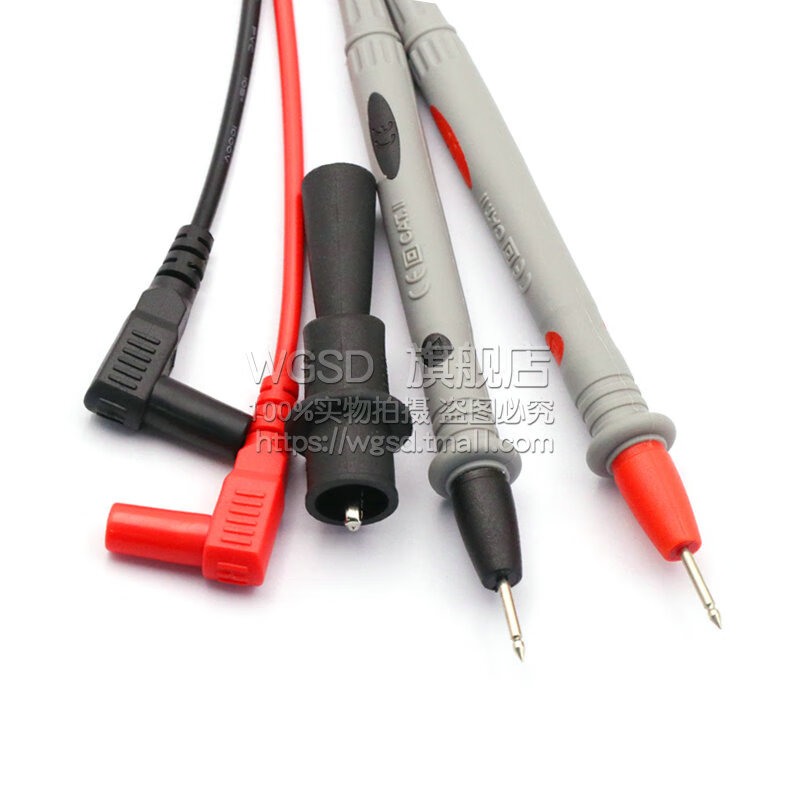 Dafurui multimeter test pen, fine tip plug, digital pointer, universal multimeter, silicone accessories, measuring pen, special line, 10A small size 70CM 1000V (red and black) 1 set