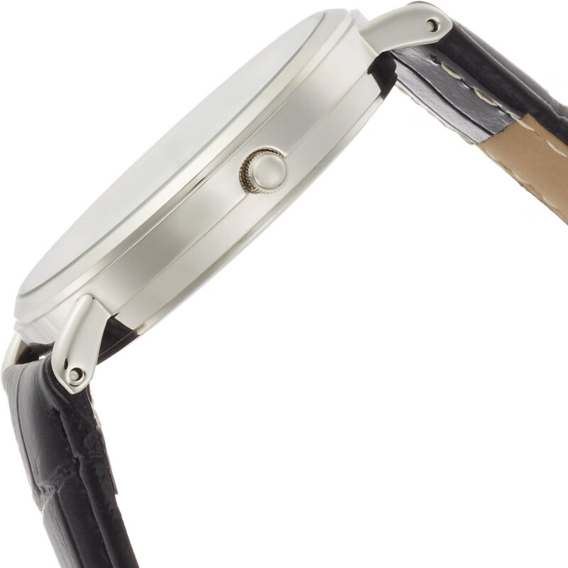 Citizen (CITIZEN) Japan direct mail Citizen watch Q996-304 overseas version pointer type waterproof leather strap watch white/black Japan direct mail