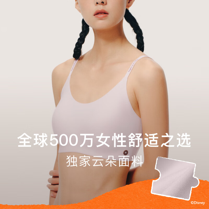 NEIWAI inside and outside orange label Disney Zootopia cooperation cloud size-free bra underwear set fixed cup gift