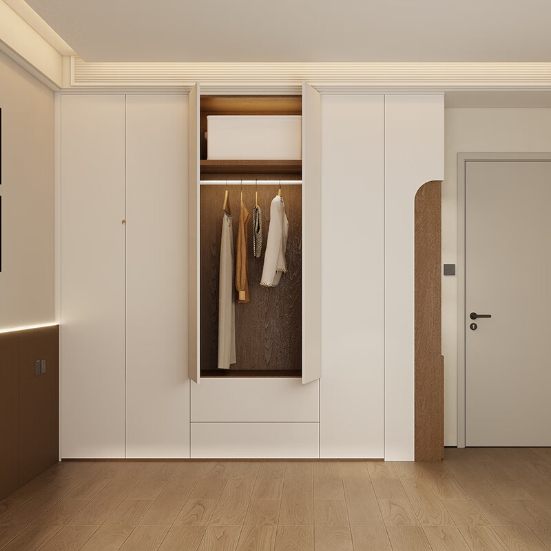 Quanyou (QUANU) Quanyou whole house customized bedroom wardrobe home wall-in-one cabinet small apartment wardrobe storage cabinet room storage cabinet 799/ (for specific plans, please contact customer service)