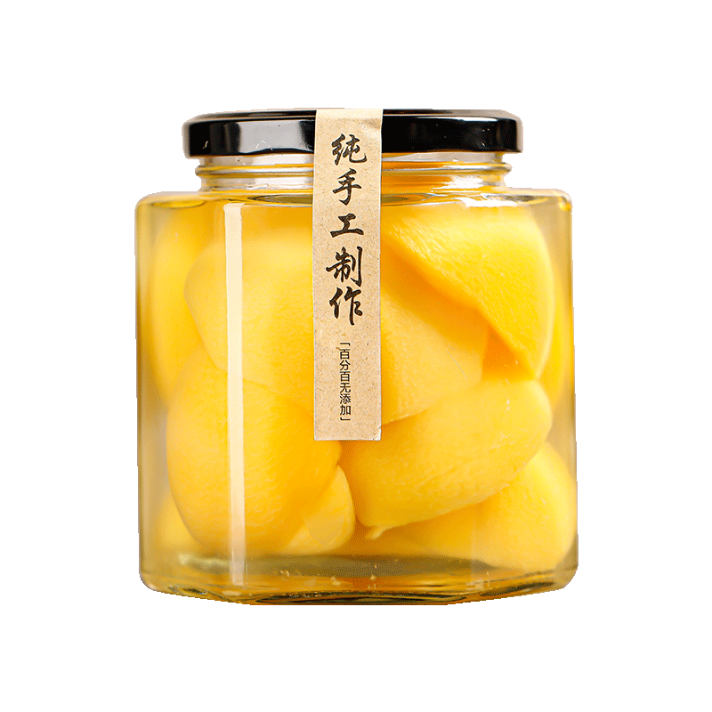 Vantablack hexagonal glass bottle glass sealed jar with lid food grade chili sauce honey sealed bottle can empty bottle 3 500ml foam box packaging sticker heat shrink