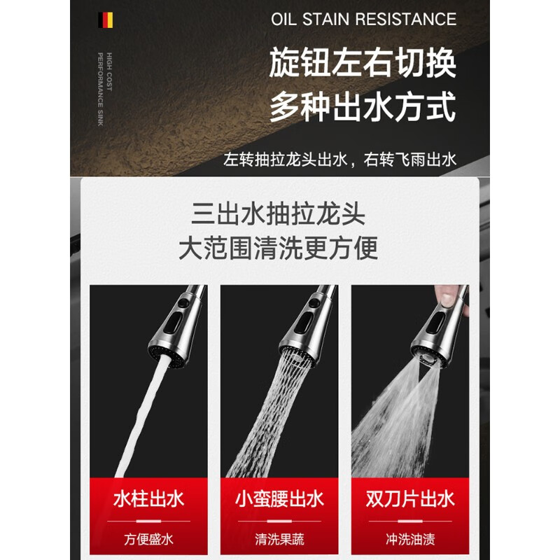 TOTO Rainfall Waterfall Handmade Kitchen Sink Large Single Slot Household Nano SUS304 Stainless Steel Wash Basin Under Counter Basin (Thickened 304) Silver 75*45-E Digital Display Package-