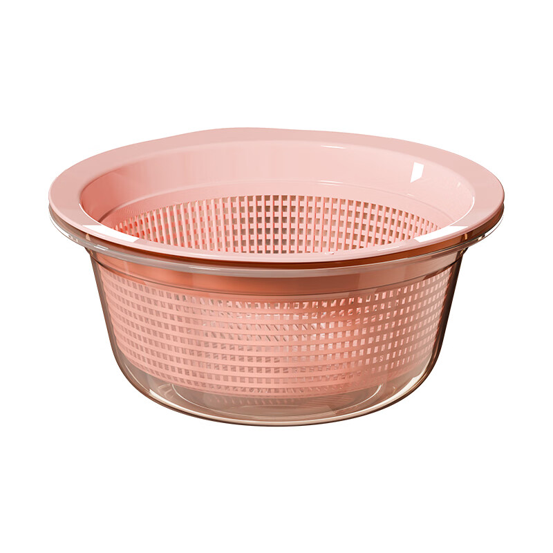 Tuojin Japan imported quality kitchen double-layer sink drain basket new fruit washing plastic sink rice basin household Wan Qing Green - durable 31.5CM*29.5CM