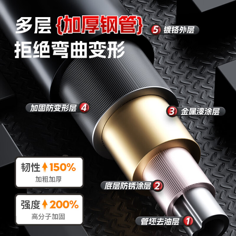 XTEP horizontal bar indoor pull-up device for home use for adults and children without punching holes on the wall and door, swing boom fitness equipment, upgraded eight legs + rings, horizontal bar 95-130cm, no punching + universal wall + safe and non-slip