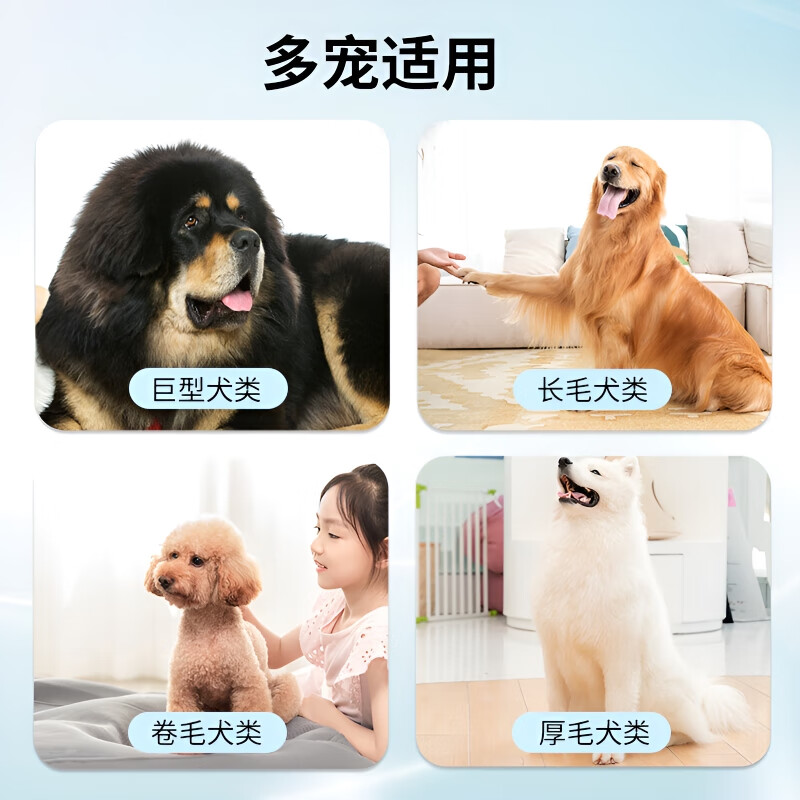 GERTHRON German Pet Dog Hair Comb Border Collie Combing Special Golden Retriever Artifact Nail Rake Comb Large Dog Samoyed Hair Removal Sky Blue Massage Nail Rake Comb (Special for Medium and Large Dogs)