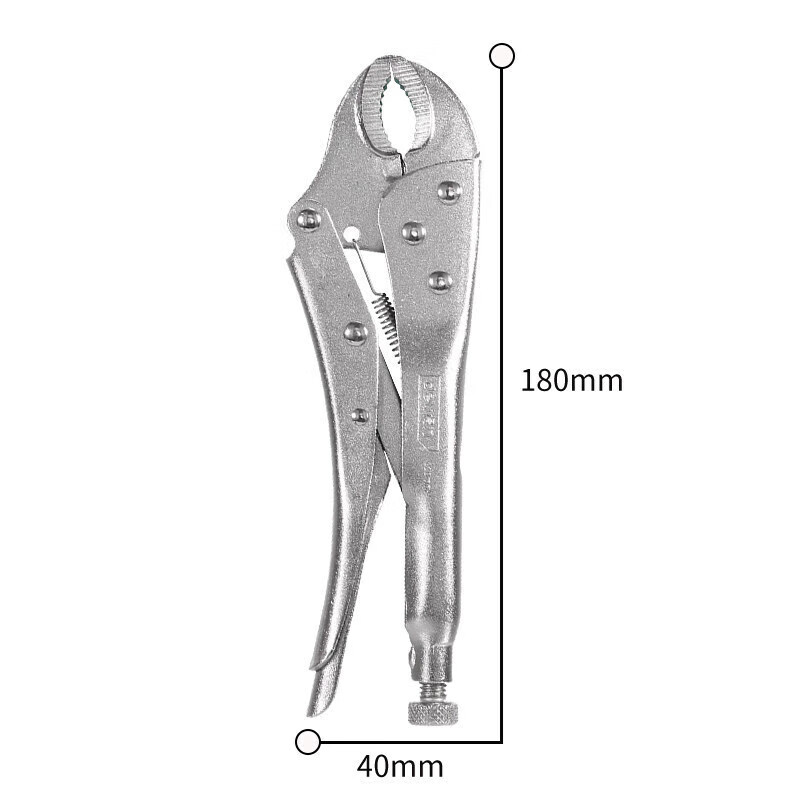 Deli round mouth powerful pliers Japanese style round mouth bladed fixed pliers powerful pliers holding pliers 7 inches DL2001-7