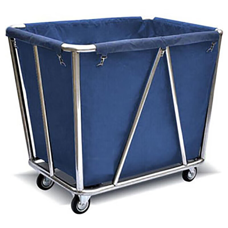 Hotel linen cart bag room work cart linen bag service cart cleaning storage hanging bag canvas rag bag 70 high double-sided cart bag brown iron buckle