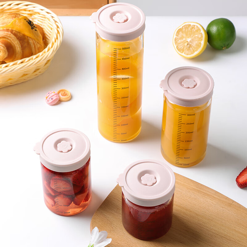 Baijie sealed jar bird's nest Chinese medicine sub-bottle can be steamed high borosilicate glass bottle bird's nest cup jam storage jar 500ml