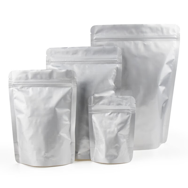 Masifu aluminum foil ziplock bag tea seal bag snack bag packaging bag self-standing sampling seal bag 18*26+4cm (50 pieces/bag)