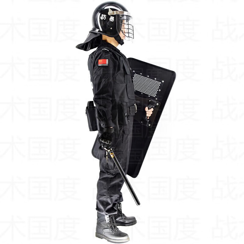 Tactical Nation Aluminum alloy shield black edge Explosion-proof shield 2mm anti-riot anti-terrorism stability maintenance security equipment security equipment