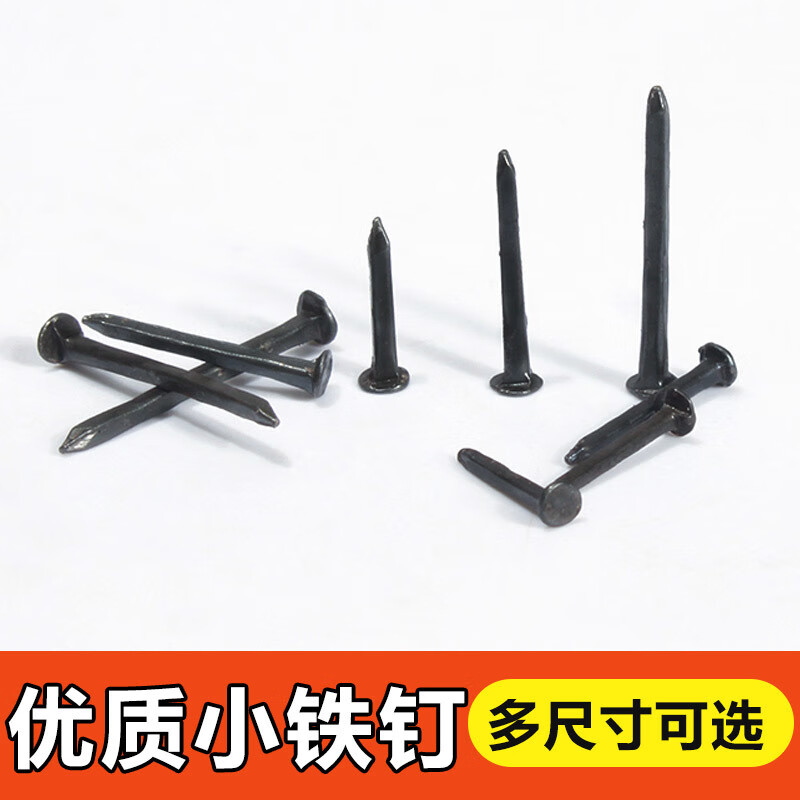 An Junsheng nail shoe repair nail carpentry small iron nail household small nail thin glass nail mirror nail buckle black nail 19 mm (100 pieces)