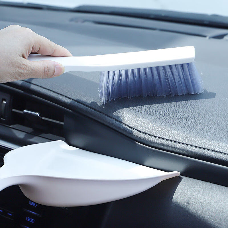 Cleaning desk mini broom broom dustpan cleaning combination household broom set children's desktop student bed sweeping broom set light gray desktop dustpan set