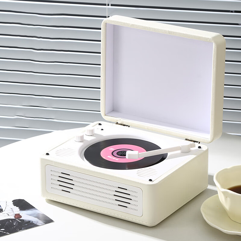 YEARS STAY time and years all-in-one CD player audiophile album player retro player record player desktop audio bluetooth speaker cd player birthday gift off-white SG1996