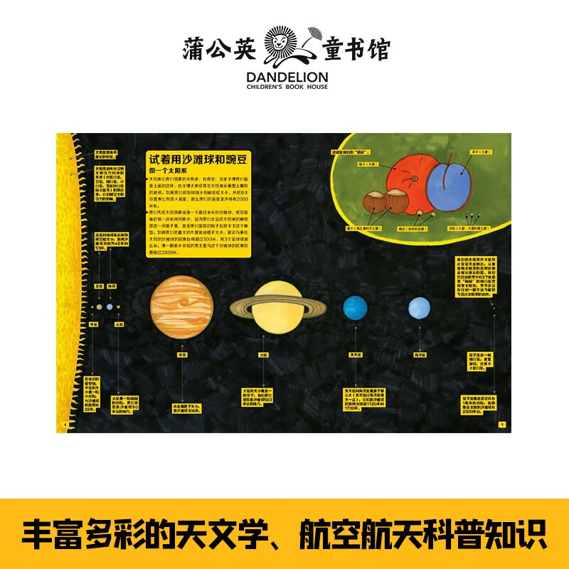 Space Hand-drawn Encyclopedia Children's Picture Book 3-6-8 Years Old Primary School Students Extracurricular Reading Books Young Scientists Dreamers Astronomy, Aeronautics and Astronautics Popular Science Children's Books