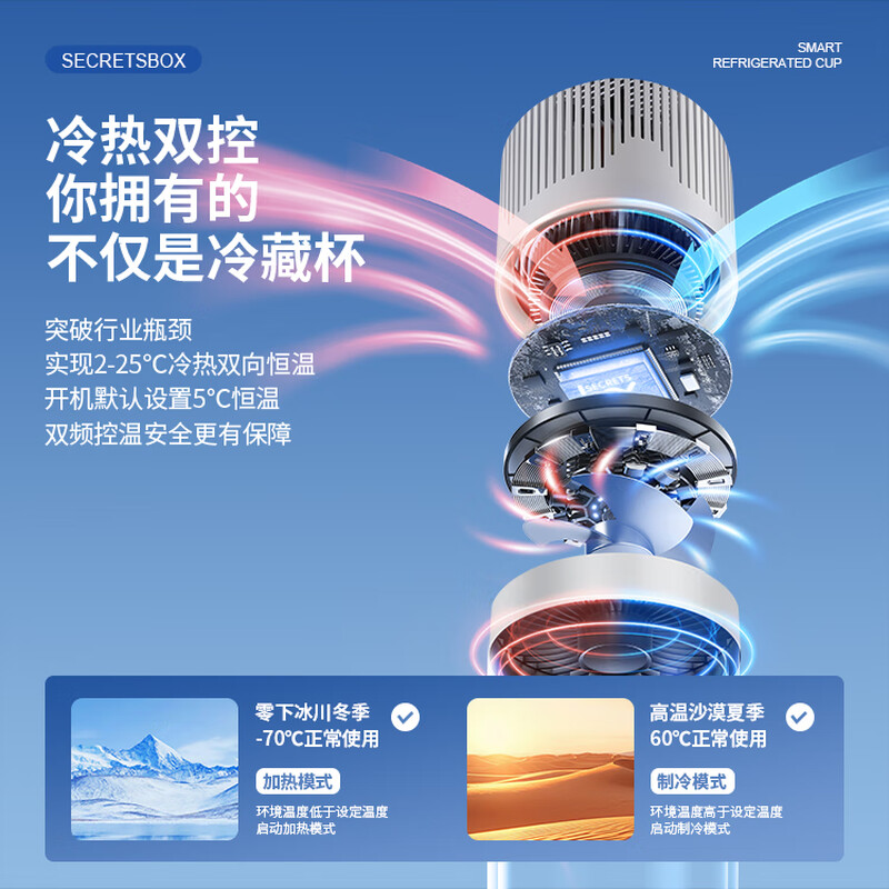 Secret box insulin refrigerated box portable rechargeable growth hormone medicine refrigerated box large capacity refrigerated cup small refrigerator