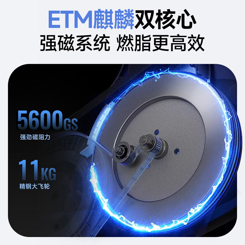 YPOO Spinning Bike National Standard Drafter Home Intelligent Spontaneous Electromagnetic Control Silent Exercise Bike Phantom F2 PRO Professional Edition - True 11KG Flywheel/8-way Free Adjustment