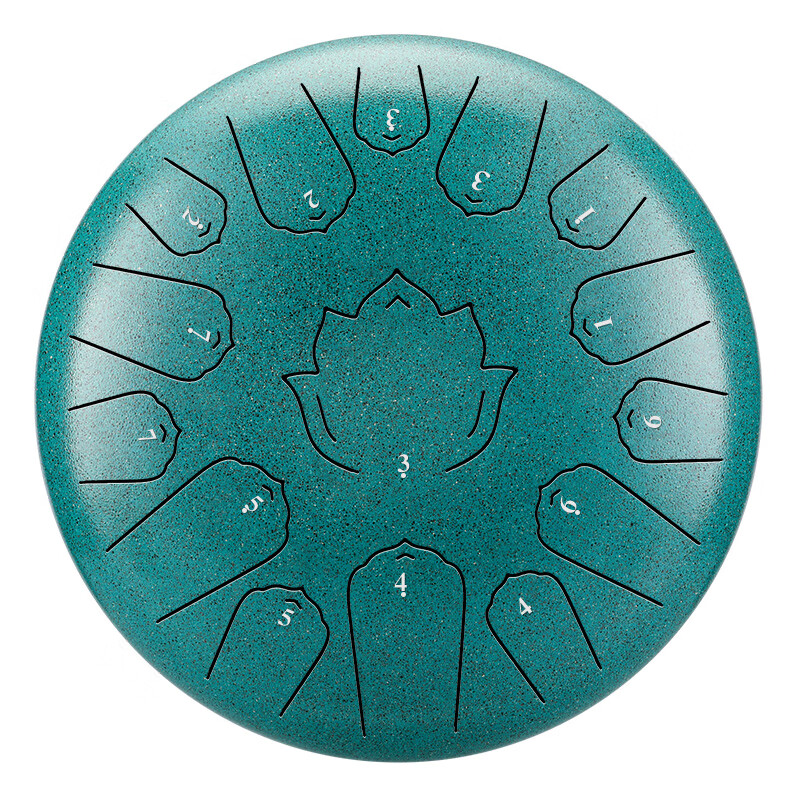 Huashu Kongling Drum 15-tone Sanskrit tone empty drum for children beginners hand disc drum professional-grade percussion instrument Wangyou drum teaching small 13-inch 15-tone beginner drum in C key - Malachite Kongling Drum shop list TOP