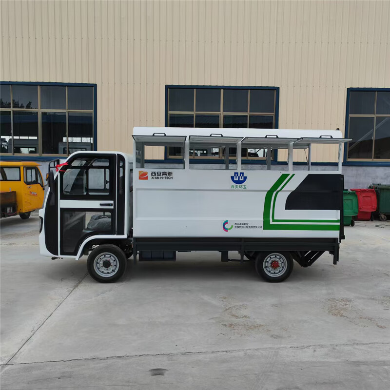 TUOTONGWEI Electric Garbage Removal Truck Hydraulic Tailgate Classification Trash Can Transfer Truck 6-Bucket 8-Bucket Flatbed Garbage Truck Electric Tailgate Garbage Truck Consultation Intention Fund
