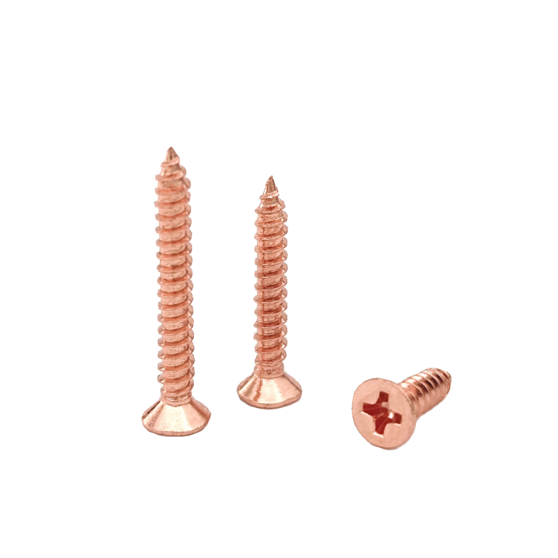 Jiang Zhiai stainless steel countersunk head self-tapping screw 304 rose gold cross flat head self-tapping screw wood screw M2M3M4M5 M2*18 200 pieces