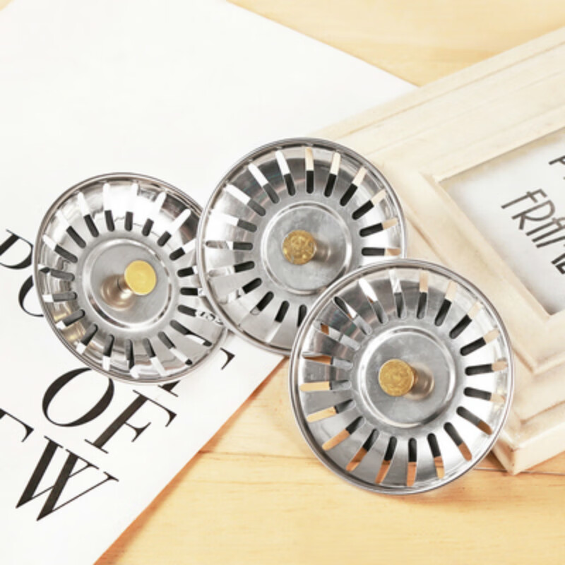 Ye Yu Kitchen Sink Net Household Stainless Steel Stainless Steel Dishwasher Net Vegetable Basin Filter Kitchen Anti-Clog 1 Unit The diameter of the sink must be greater than 8cm