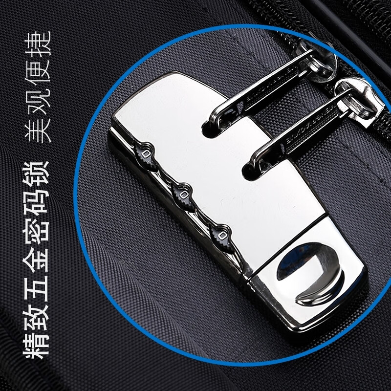 Bamboo mink suitcase, wear-resistant Oxford cloth 28 inches, large capacity, men's trolley case, women's universal wheel suitcase, password case, leather suitcase, black - wear-resistant Oxford cloth, 28 inches, large size, long-term travel choice