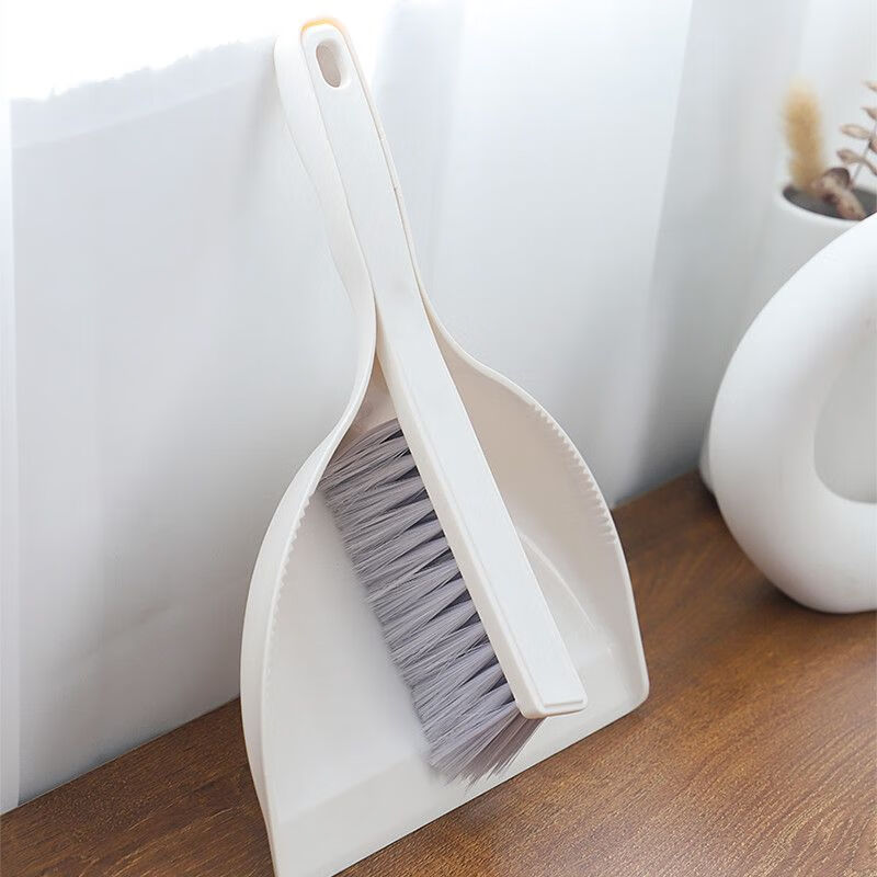 Cleaning desk mini broom broom dustpan cleaning combination household broom set children's desktop student bed sweeping broom set light gray desktop dustpan set