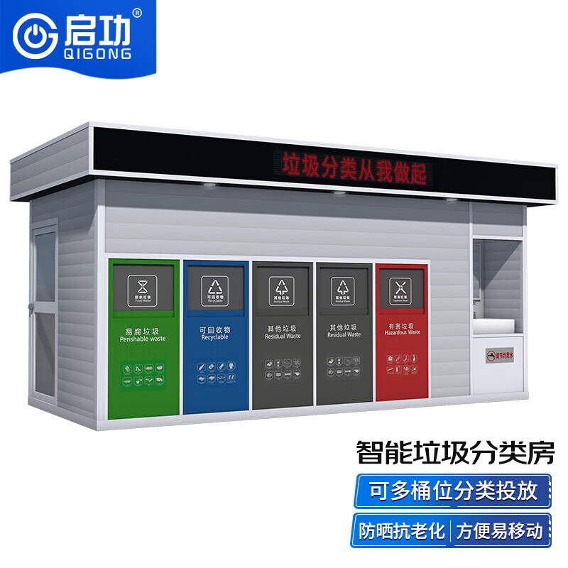 Qigong Outdoor Garbage Room Garbage Sorting and Recycling Kiosk Environmentally Friendly House Multifunctional Intelligent Garbage Distribution Promotion Station Garbage Sorting Room-01