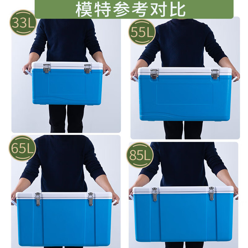 Kebao (kbcool) food thermal insulation box refrigerated box stall commercial outdoor camping food ice cube meat fresh seafood frozen 22L blue standard large handle 1