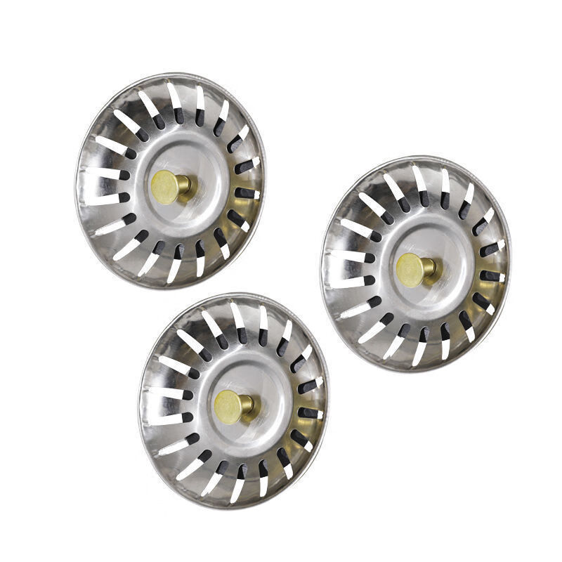 Ye Yu Kitchen Sink Net Household Stainless Steel Stainless Steel Dishwasher Net Vegetable Basin Filter Kitchen Anti-Clog 1 Unit The diameter of the sink must be greater than 8cm