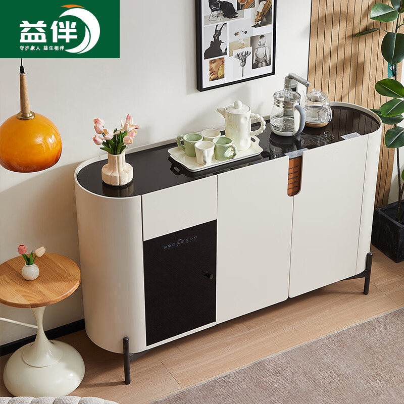 Yiban high-looking solid wood tea bar machine cabinet integrated cabinet sideboard integrated home with tea making fully automatic smart sofa side cabinet with refrigerator B-27 three-door health refrigerator type hot and cold type
