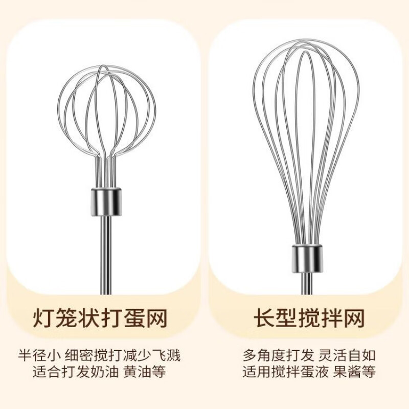 AILUKI Japanese electric egg beater household small cake cream handheld beater stir stick baking special egg beater purple wireless three-speed smart double-head version