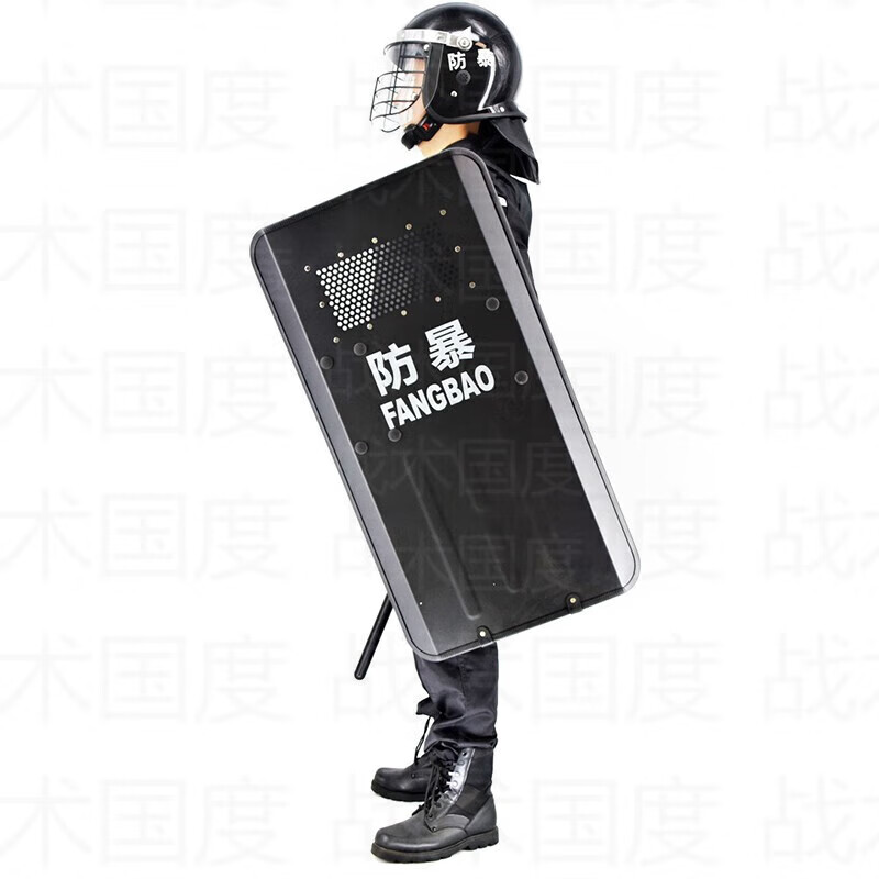 Tactical Nation Aluminum alloy shield black edge Explosion-proof shield 2mm anti-riot anti-terrorism stability maintenance security equipment security equipment