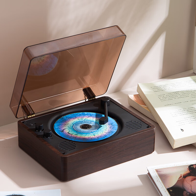 YEARS STAY time and years all-in-one CD player audiophile album player retro player record player desktop audio bluetooth speaker cd player birthday gift walnut SG1988