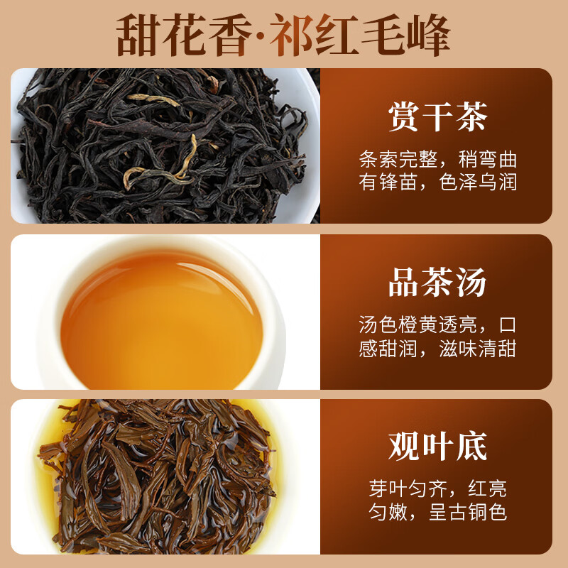 Tianzhihong Black Tea Keemun Black Tea Qihong Maofeng Xiangluo Gongfu High Fragrance First Class Tasting Pack 16g