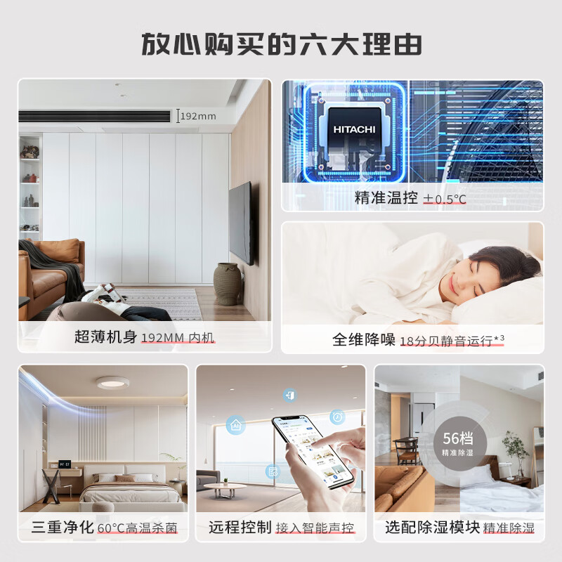 Hitachi central air conditioner 1.5 HP U enjoy duct machine one-to-one household air conditioner one-price all-inclusive first-class energy efficiency heating and cooling home appliances national subsidy RPIZ-35HDQ1/P