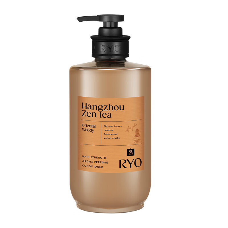 Ryo Fragrance Hangzhou Zen Tea Fragrance Hair Conditioner 580ml Oriental Woody Fragrance Oil Control Fluffy Fragrance Conditioner