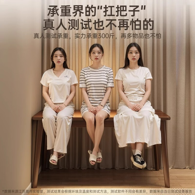 Yizhou desk bookshelf integrated table home adult computer table simple desk solid wood legs bedroom student study table recommended solid wood bookshelf 100*55CM walnut color