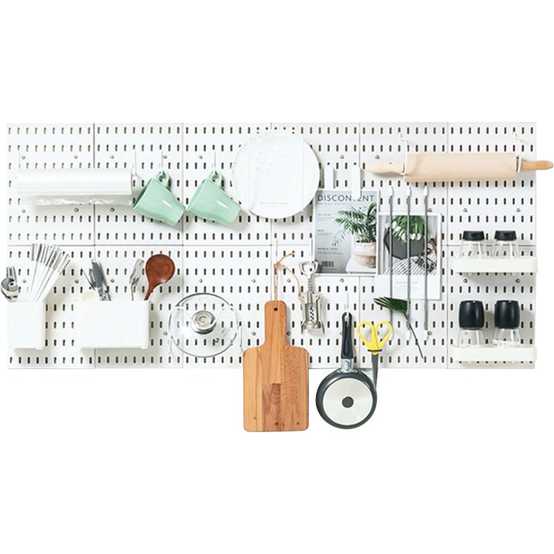 Banzheni universal hole board accessories punch-free entryway storage desktop book hanger wall kitchen hook storage cabinet large B board 20*28cm