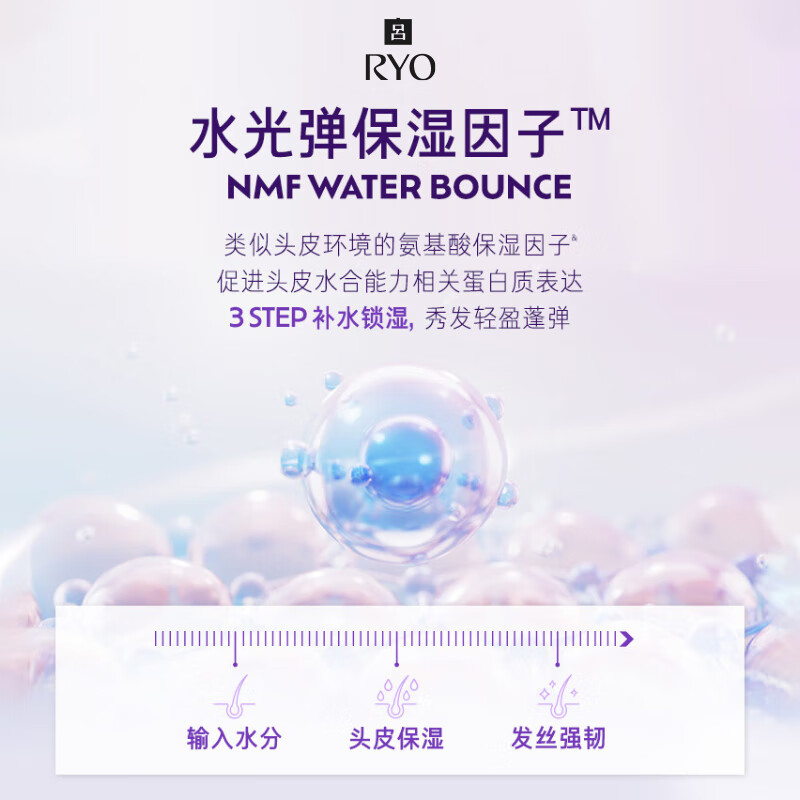 Ryo Hyaluronic Acid Hydrating Conditioner 400ml Fluffy, Fluffy, Moisturizing and Moisturizing Hair Conditioner Hot Selling Product
